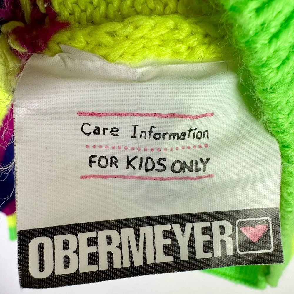 Vintage 80s Obermeyer Kids Sweater Size 18 Blue Skiwear - Picture 4 of 5